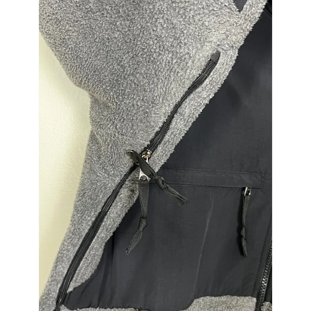 The North Face Denali Polartec Fleece Jacket Mens Medium Grey Black Full Zip